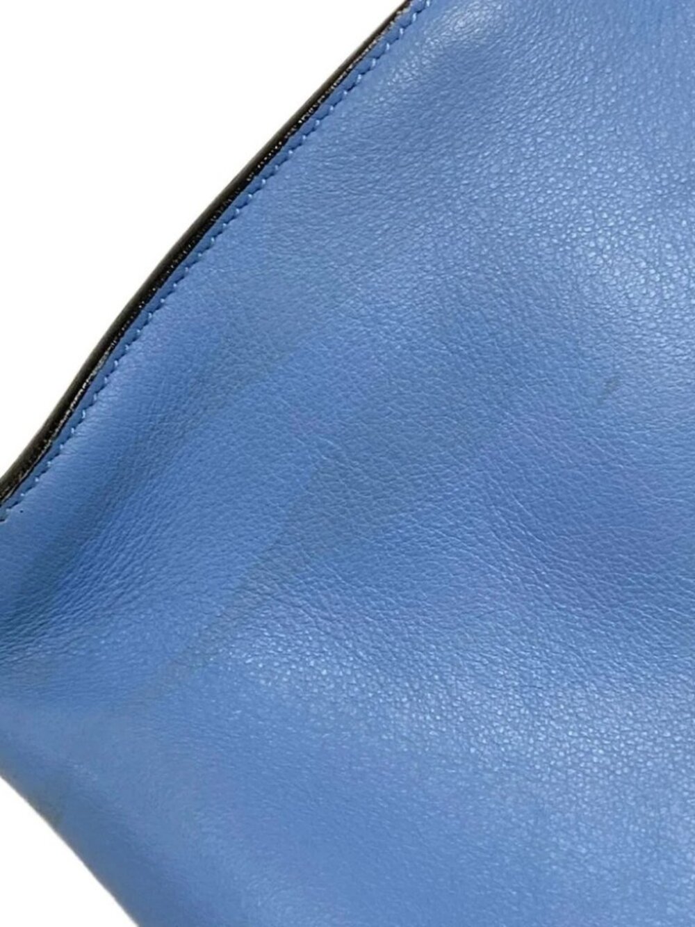 SAINT LAURENT PARIS Baby Monogram Cabas 400914 Blue Leather Handbag - Picture 7 of 14